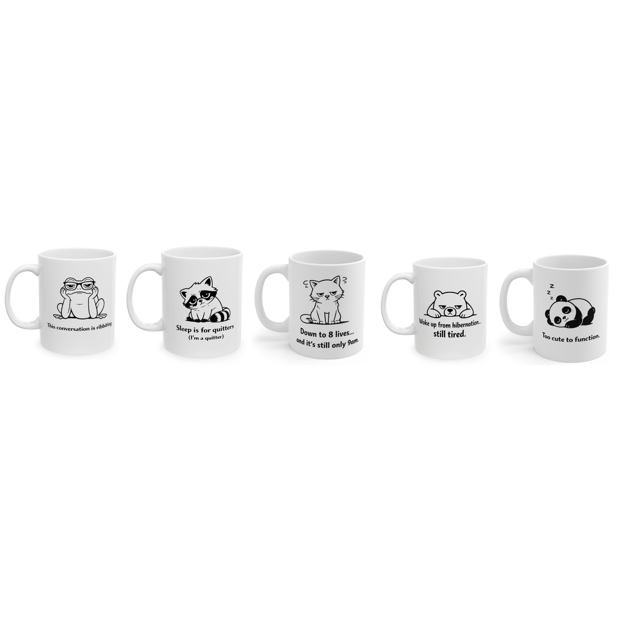 Tired Animals Mug Collection